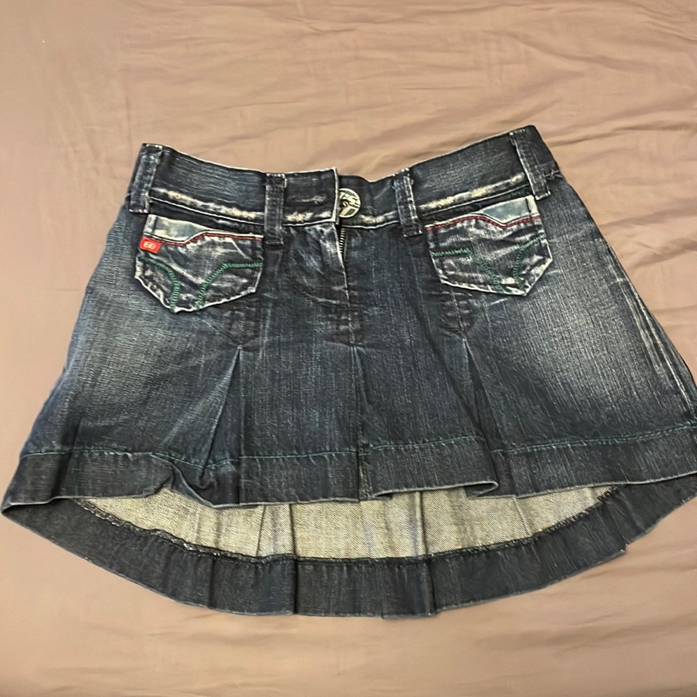 Vintage Miss 60 denim skirt/sequins tank top set